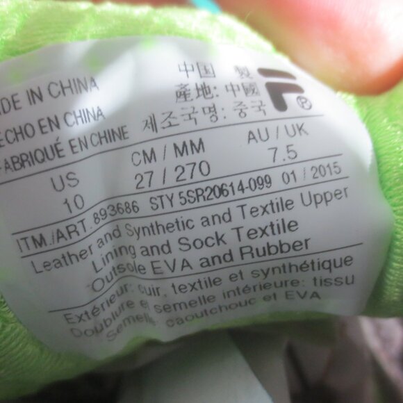 Fila Fresh 3 Coolmax Lightweight Women's - Size 10 - Picture 15 of 16